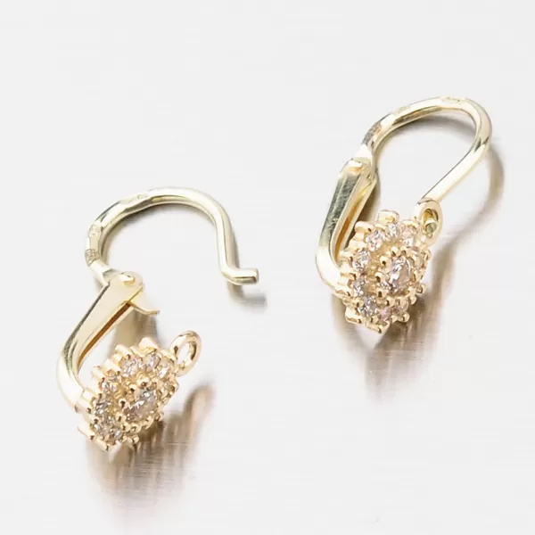 Detské náušničky žlté zlato 585 zirkón 52DN-2749ZBB