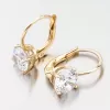 Dámske náušnice žlté zlato 585 zirkón 663P-120628
