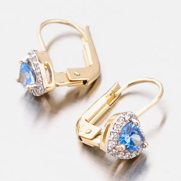 Dámske náušnice žlté zlato 585 zirkón 52GZ-8015ZMB-KL