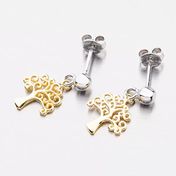 Visiace náušnice zdobené stromom života E1502485-0331-SLX