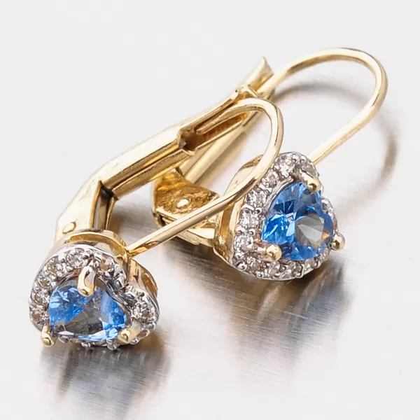 Dámske náušnice žlté zlato 585 zirkón 52GZ-8015ZMB-KL