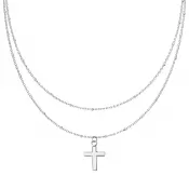 Oceľový náhrdelník s krížom SNPHBJ-151498-ST