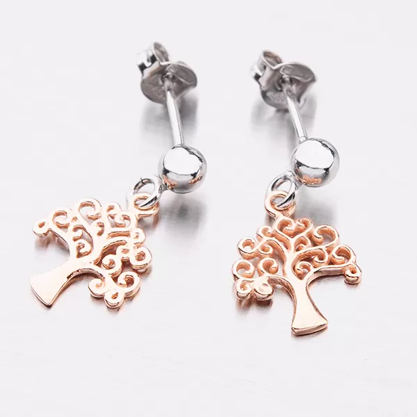 Visiace náušnice zdobené stromom života E1502484-0331-SLX