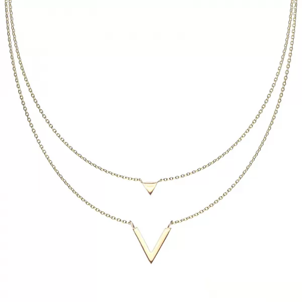 Oceľový dvojitý náhrdelník SNPHBJ-151502-GD