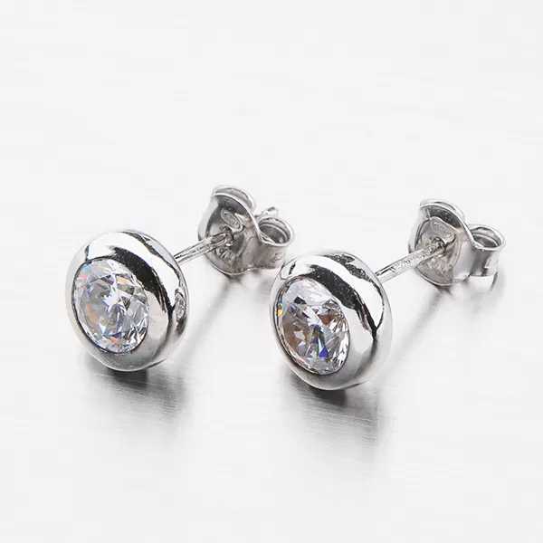 Veľké strieborné kôstky so zirkónmi E1300014-0871-SLX