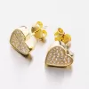 Pozlátené strieborné kôstky v tvare srdca E-S1803482-1905-SLX