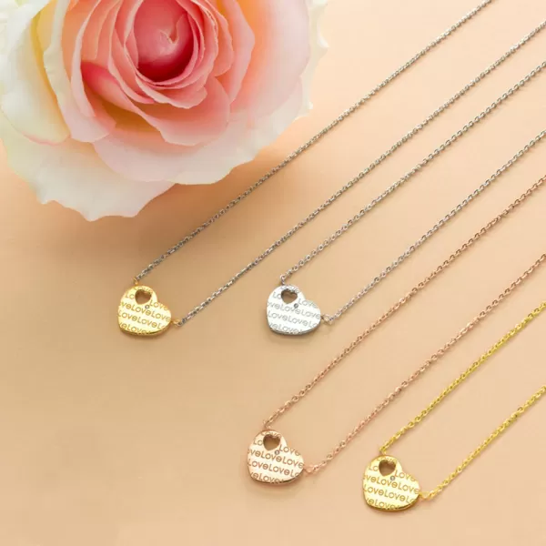 Oceľový náhrdelník so srdiečkom MNCP15-521-A