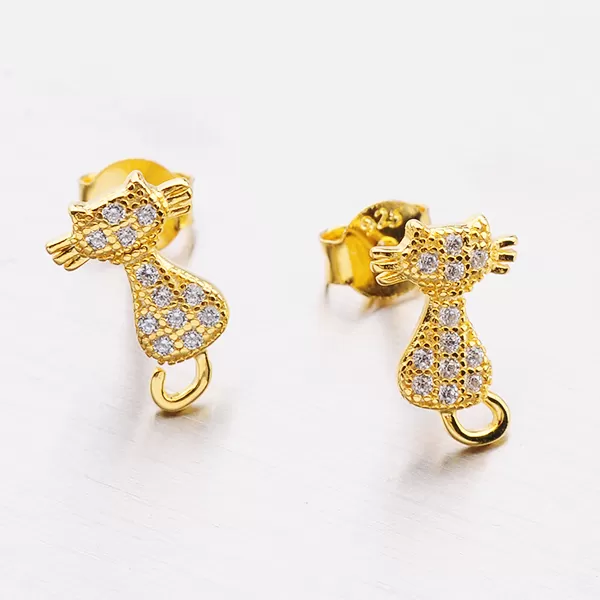 Kôstky v tvare mačky E2000818-1905-GD-SLX