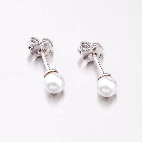 Strieborné náušnice s perlom E2301470-2224-SLX