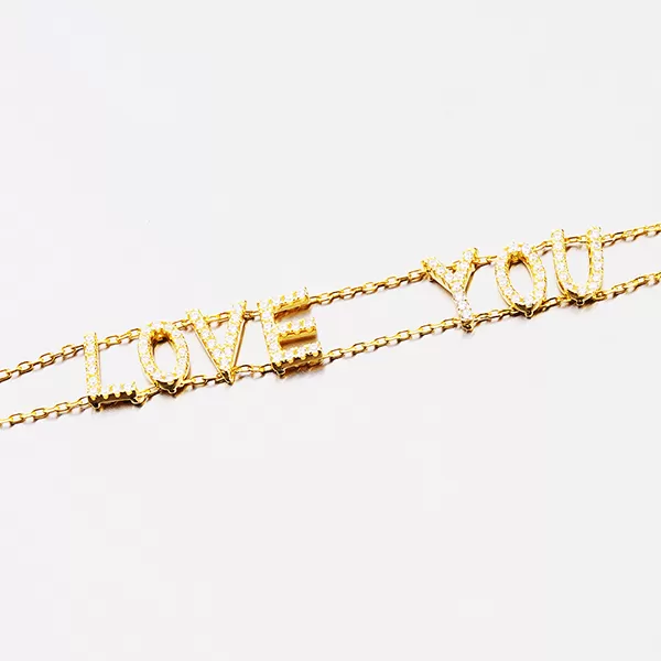 Pozlátený náramok so zirkónmi B1803012-1905-SLX