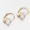 Dámske náušnice žlté zlato 585 zirkón 663P-120628