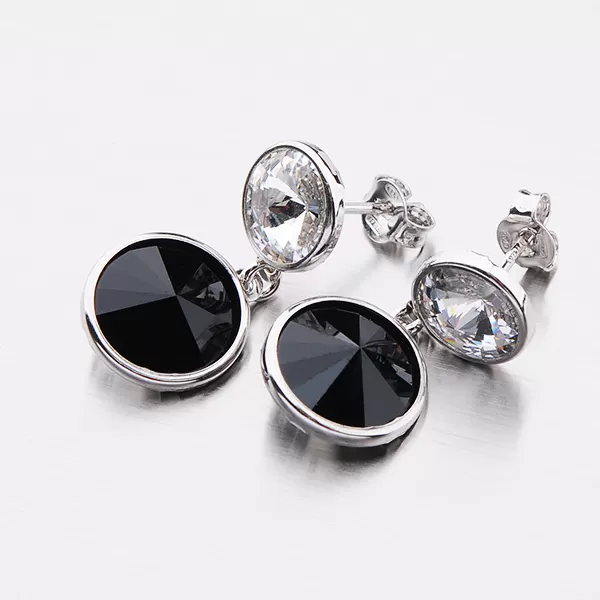 Parkovacie náušnice s kryštálmi E1403460-2120-SLX