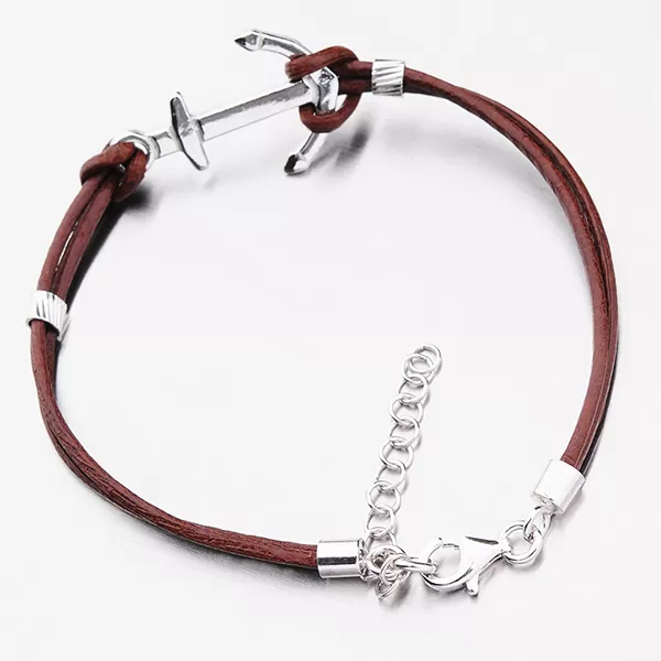 Náramok s kotvou v hnedej farbe B1502302-0940-SLX