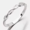 Strieborný prsteň so zirkónmi GST-11149