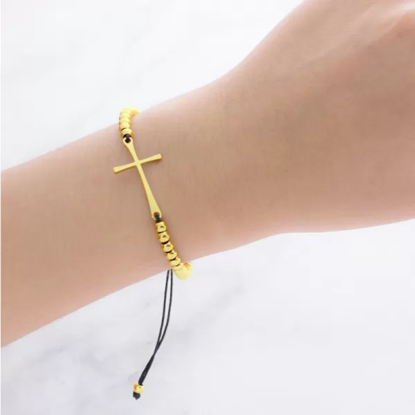 Oceľový náramok s krížom MNCBR14-612-B