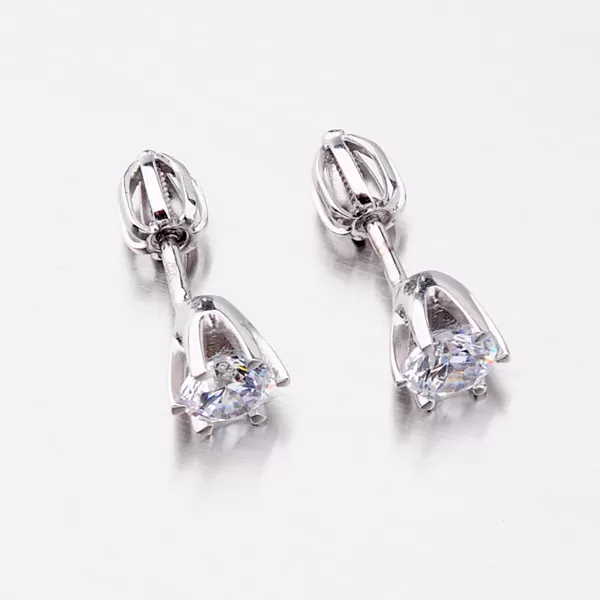 Dámske náušnice biele zlato 585 zirkón 52GZ-60294B