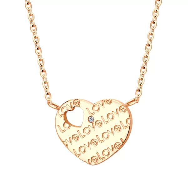 Oceľový náhrdelník so srdiečkom MNCP15-521-C