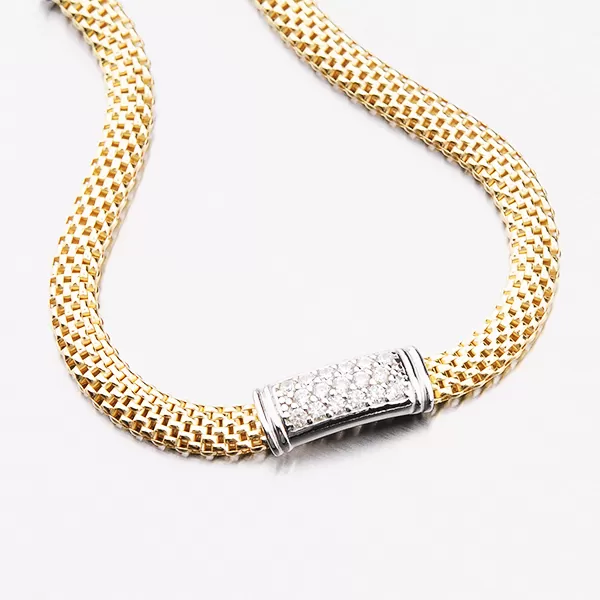 Pozlátený náramok pre ženy so zirkónmi B1902541-2196-SLX