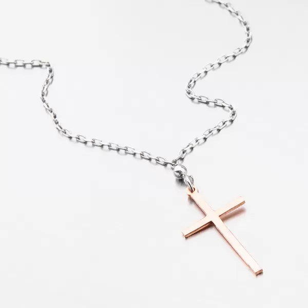 Náhrdelník s ružovým krížom 92003043-54B-SLX