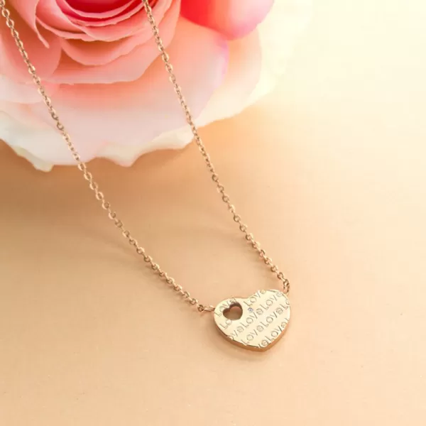 Oceľový náhrdelník so srdiečkom MNCP15-521-C