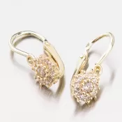 Detské náušničky žlté zlato 585 zirkón 52DN-2749ZBB