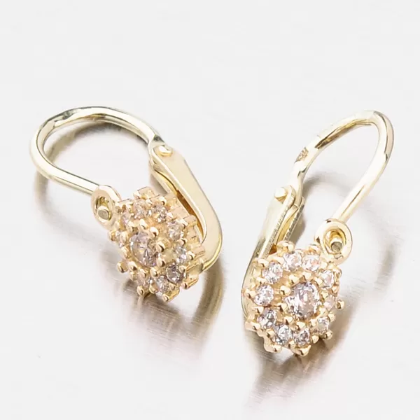 Detské náušničky žlté zlato 585 zirkón 52DN-2749ZBB