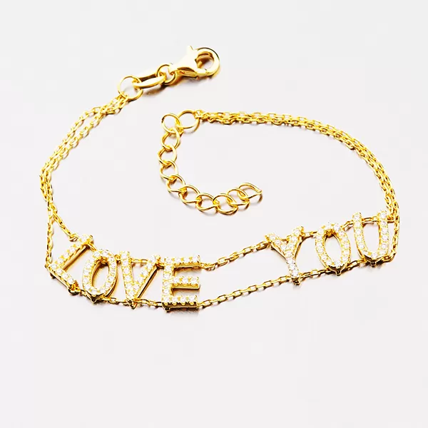 Pozlátený náramok so zirkónmi B1803012-1905-SLX