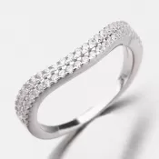 Strieborný prsteň so zirkónmi GST-11230