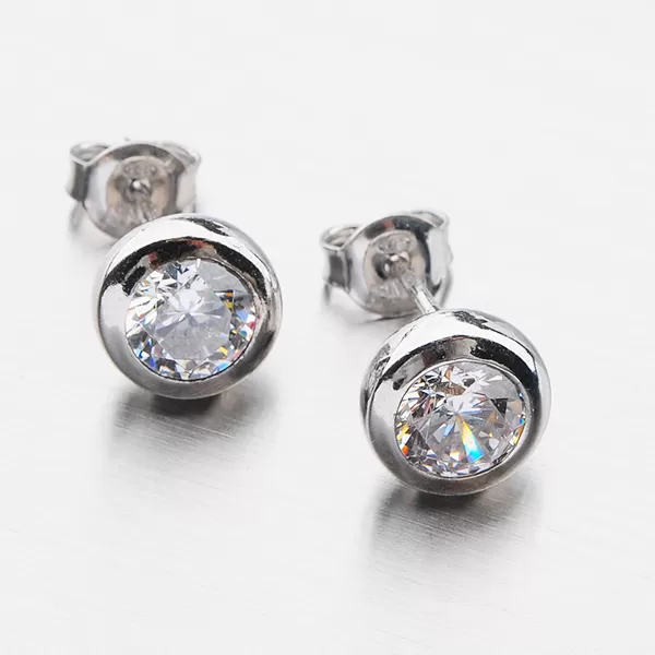 Veľké strieborné kôstky so zirkónmi E1300014-0871-SLX