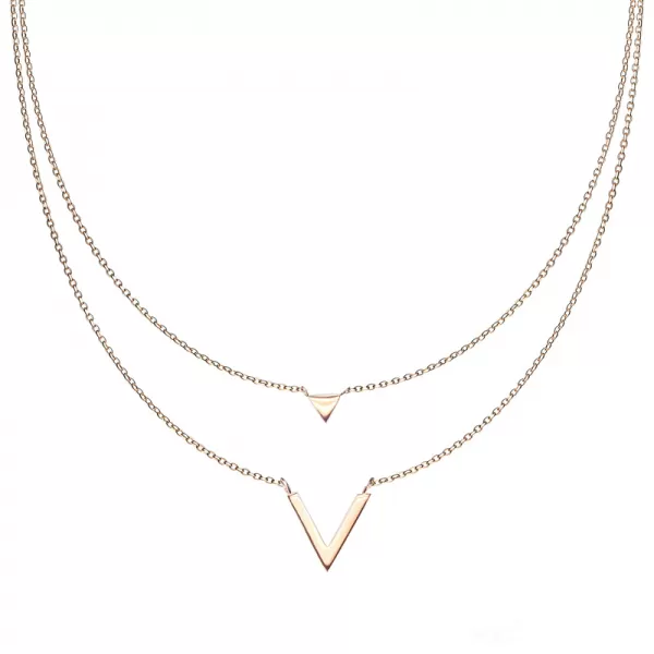 Oceľový dvojitý náhrdelník SNPHBJ-151502-RD