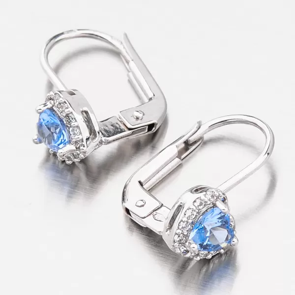 Dámske náušnice biele zlato 585 zirkón s klopou 52GZ-8015BMB-KL