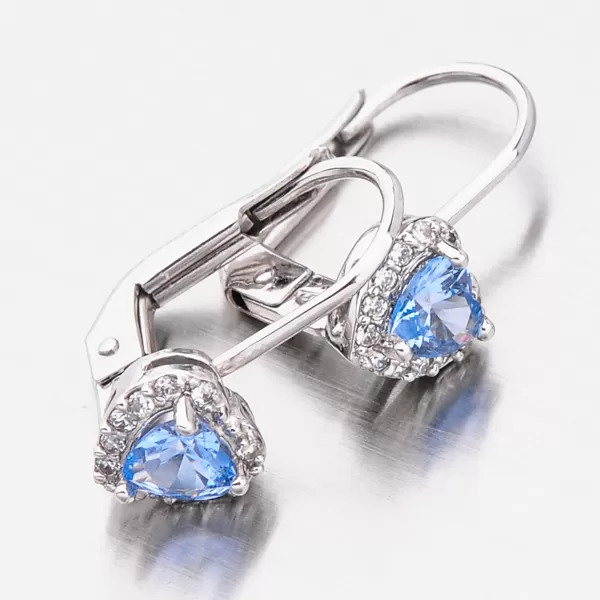 Dámske náušnice biele zlato 585 zirkón s klopou 52GZ-8015BMB-KL