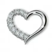 Prívesok - srdce s diamantmi DF1920