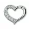 Prívesok - srdce s diamantmi DF1920
