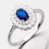 Strieborný prsteň so zafírom GST-11237