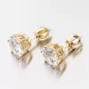 Dámske náušnice žlté zlato 585 zirkón 663P-120623