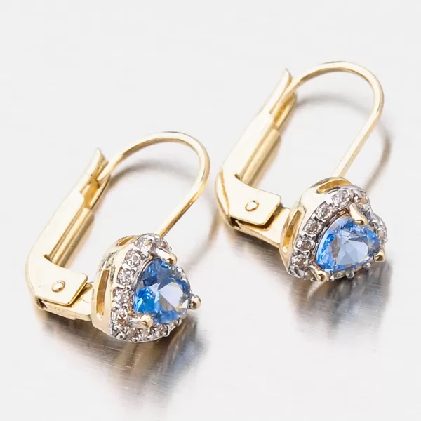 Dámske náušnice žlté zlato 585 zirkón 52GZ-8015ZMB-KL