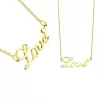 Pozlátený náhrdelník s nápisom love SSPMHBJ-156636-GD