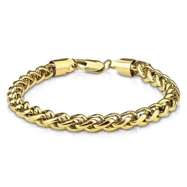 Náramok pre mužov z ocele vo farbe žltého zlata SSBHBJ-140760-GD