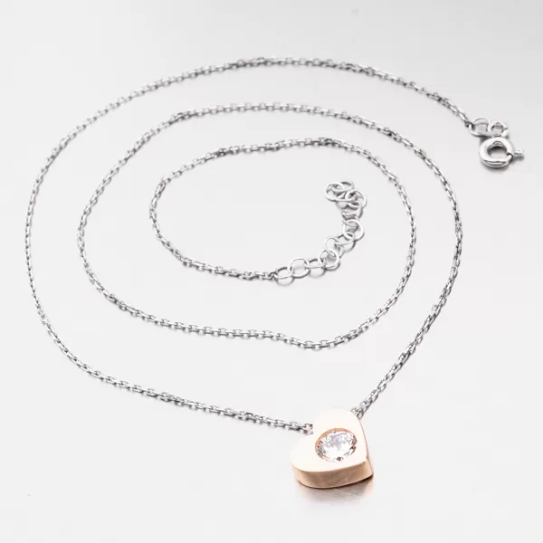 Dámsky náhrdelník zlatý mix 585 zirkón 229P-151040-4