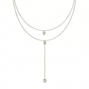 Oceľový náhrdelník so zirkónmi SNPHBJ-151527-GD