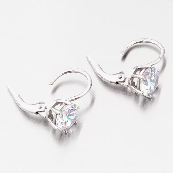 Dámske náušnice biele zlato 585 zirkón v bielej farbe 668P-120625