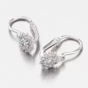 Detské náušnice biele zlato 585 zirkón 52DN-2749BBB