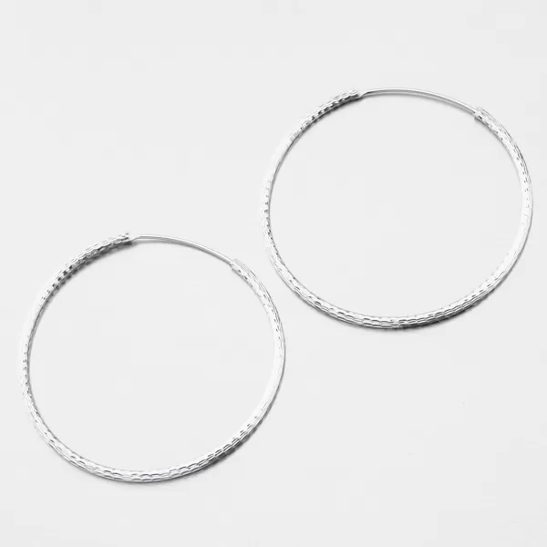 Strieborné kruhy s facetami UCST-121240/45