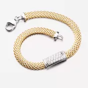 Pozlátený náramok pre ženy so zirkónmi B1902541-2196-SLX