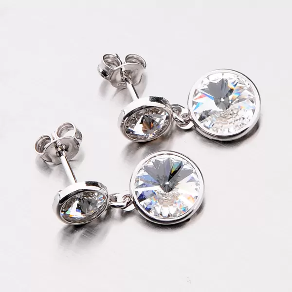 Dámske náušnice strieborné kryštály 925 E1702899-2120-SLX