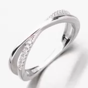 Strieborný prsteň so zirkónmi GST-11225
