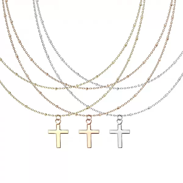 Oceľový náhrdelník s krížom SNPHBJ-151498-ST