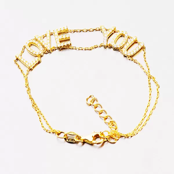 Pozlátený náramok so zirkónmi B1803012-1905-SLX