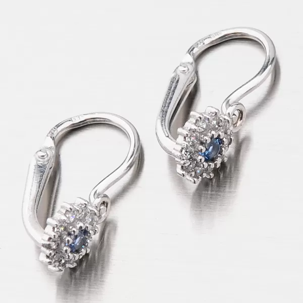 Detské náušnice biele zlato 585 zirkón 52DN-2749BMB